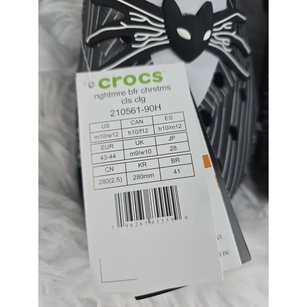 Crocs Nightmare Before Christmas Classic Clog Men's Size 10 Women's Size 12